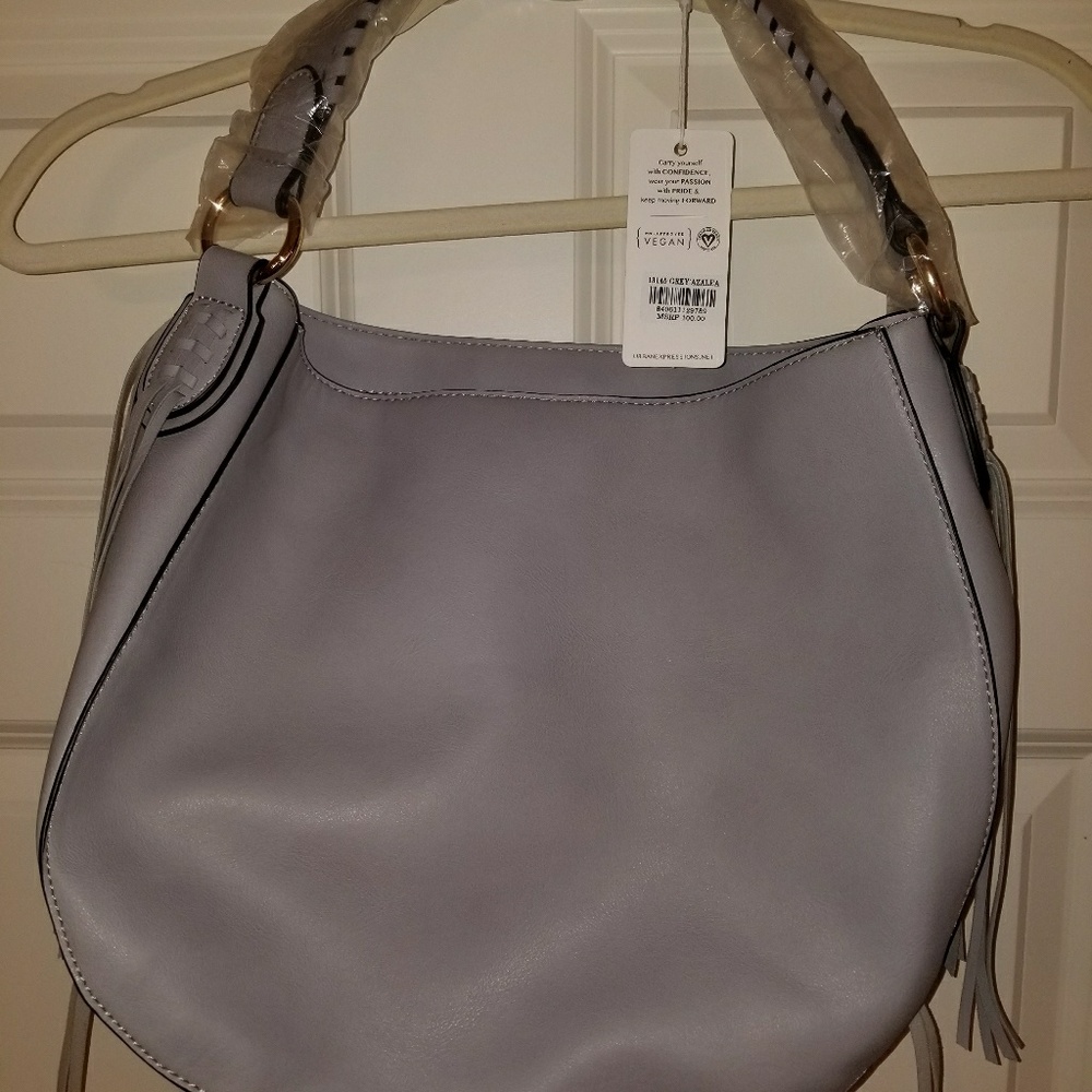 Grey shoulder bag